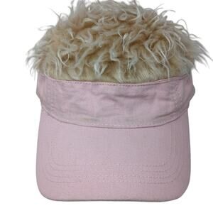 Flairhair Wig Fake Hair Sun Visor Hat Pink One Size Adjustable Lightweight Pukka